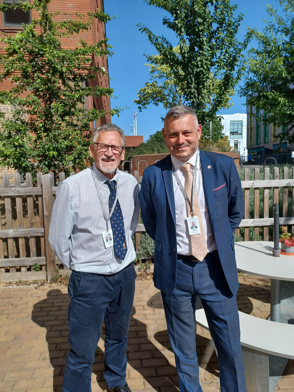 Cllrs Alan Benson and Richard Bingley (right). 