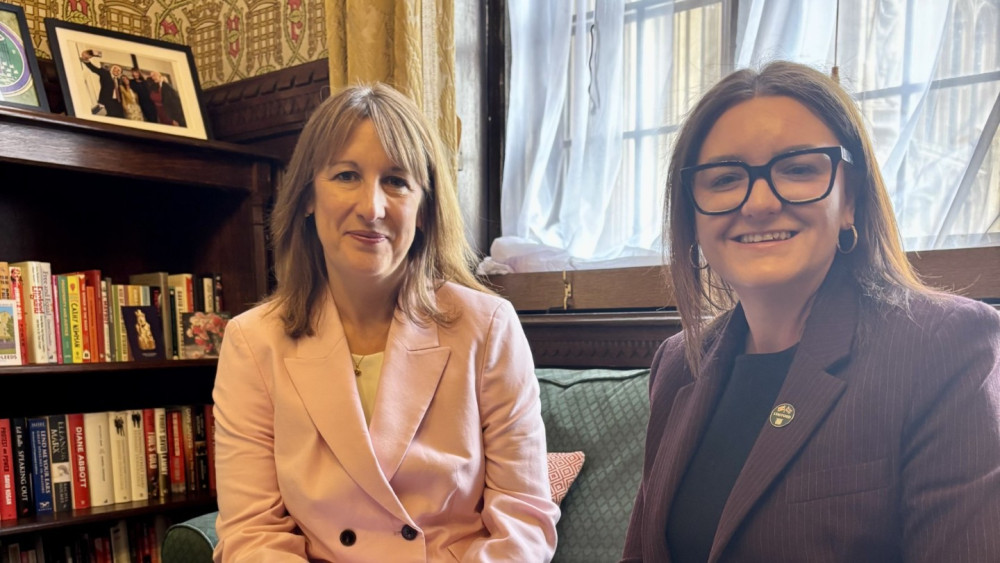 The MP took survey findings directly to Chancellor Rachel Reeves (image via Leigh Ingham)