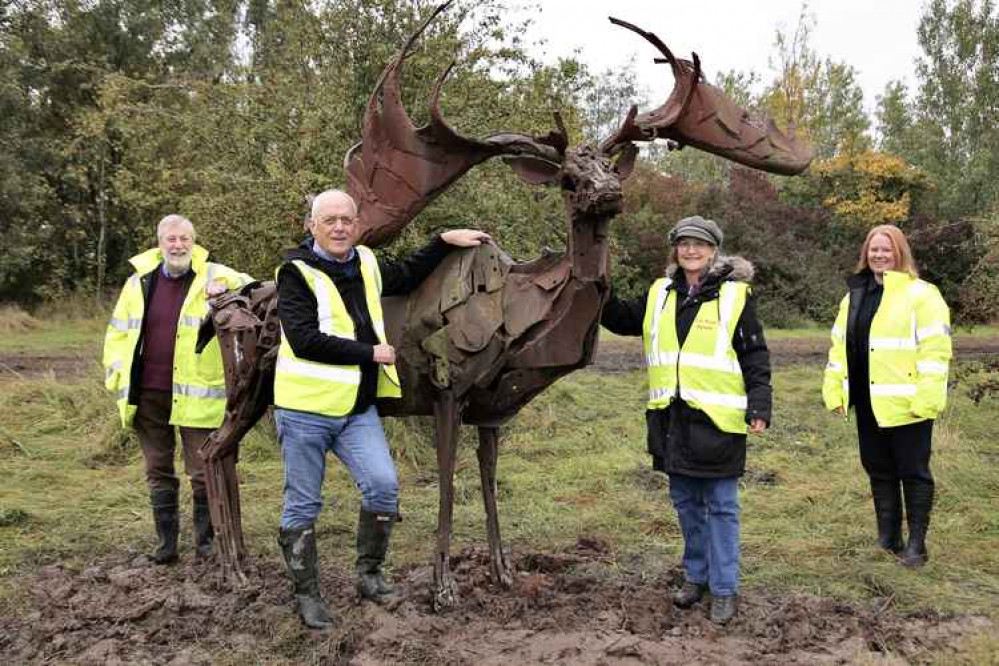 Elk and Safety:  Pictured (l-r) at the Snibston Colliery site are Stuart Warburton, Nick Rushton, Cllr Terri Eynon and Louise Morris of Fortem