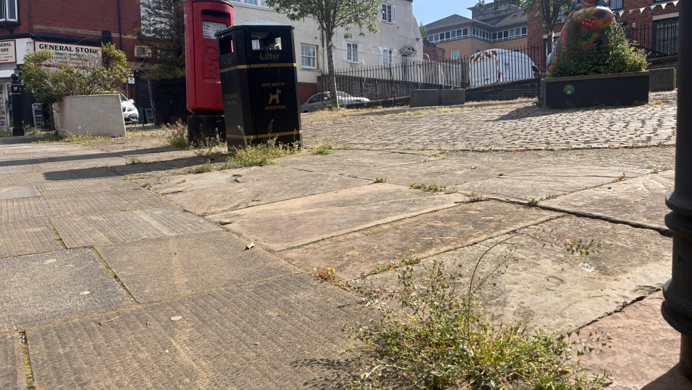 A Stockport café owner claims overgrown weeds and ‘treacherous’ moss are leaving her part of town feeling ‘forgotten’ when £7m is being spent nearby (Image - LDRS)