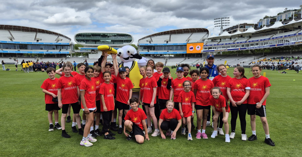 Youngsters from Arthur Bugler at Lords. 