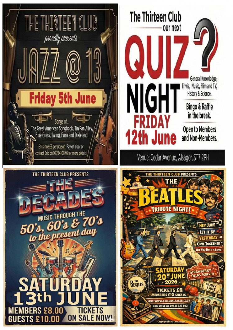 What's on at The Thirteen Club in June