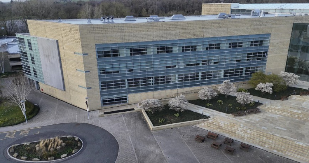 A five-storey building at Alderley Park previously used by AstraZeneca for drug research and development could soon be transformed into a private healthcare facility (Credit: CV Planning)