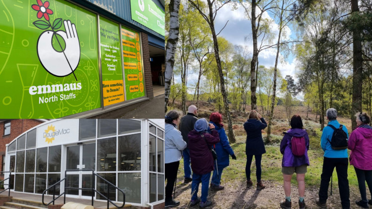 Hear from some of the local organisations celebrating their volunteers this week (images via Emmaus, Dougie Mac, Staffordshire County Council)