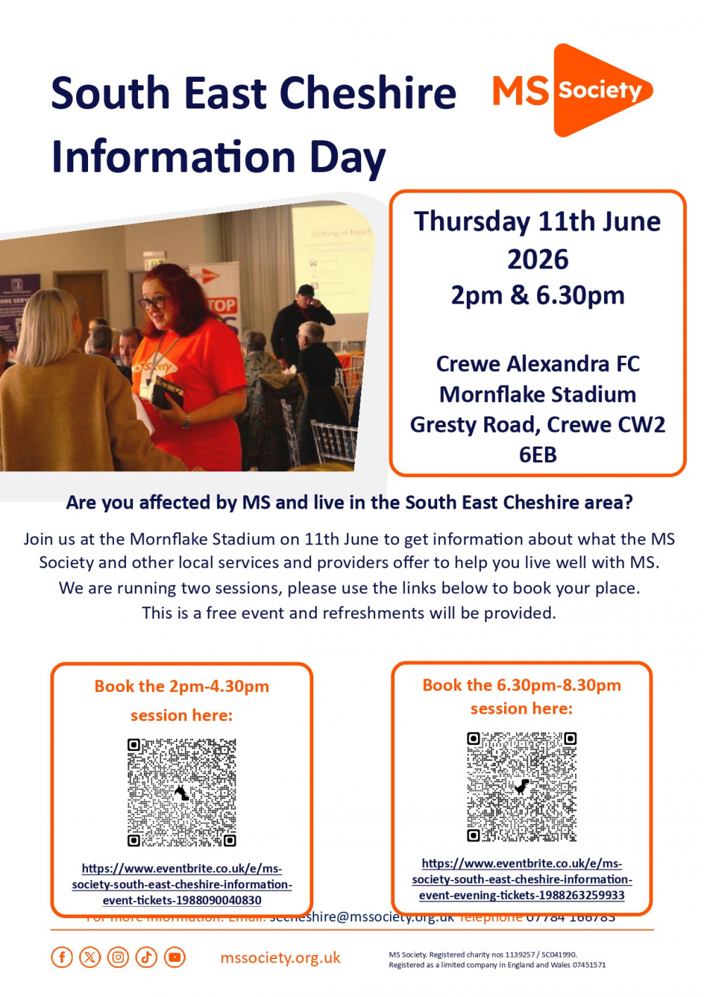 South East Cheshire MS Society Information Event 
