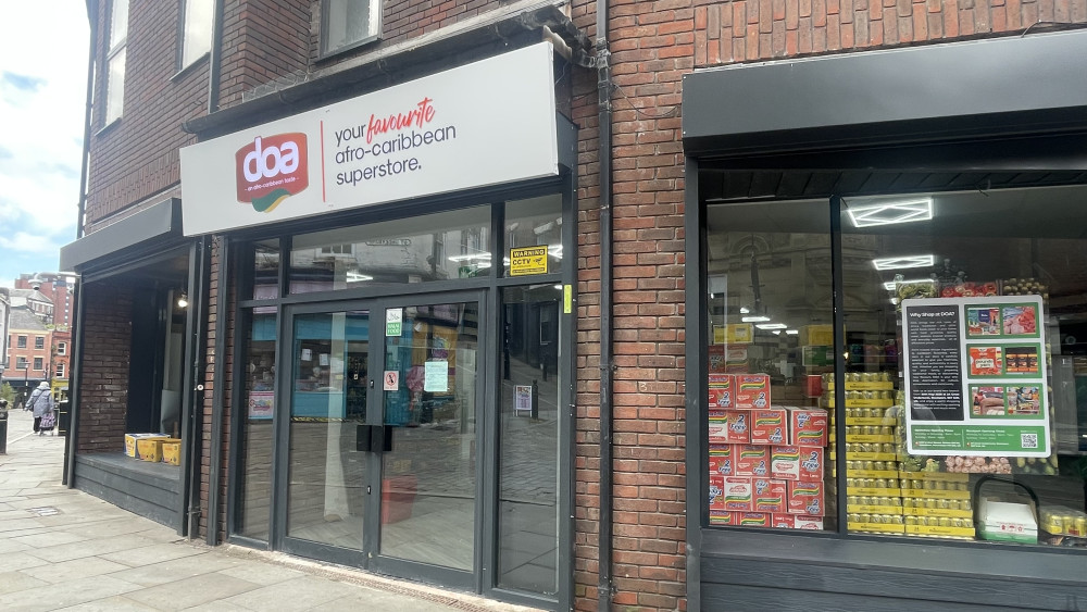 DOA foods, a new shop specialising in African and Caribbean food and groceries, has opened at 2A Great Underbank in Stockport town centre (Image - Nub News)