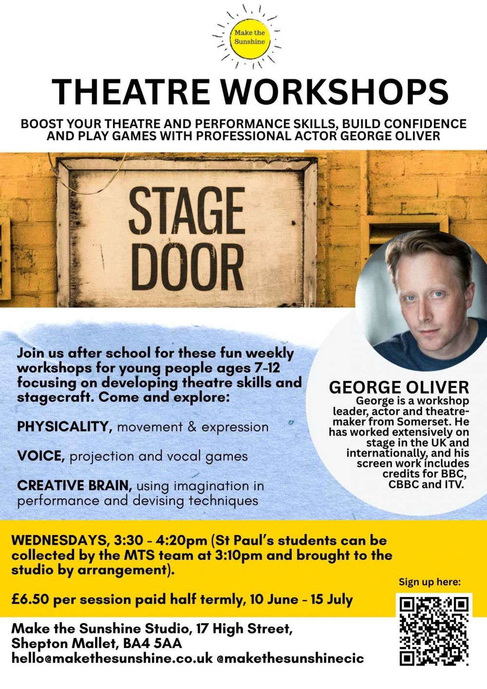 Theatre Sessions for 7-12 Year Olds