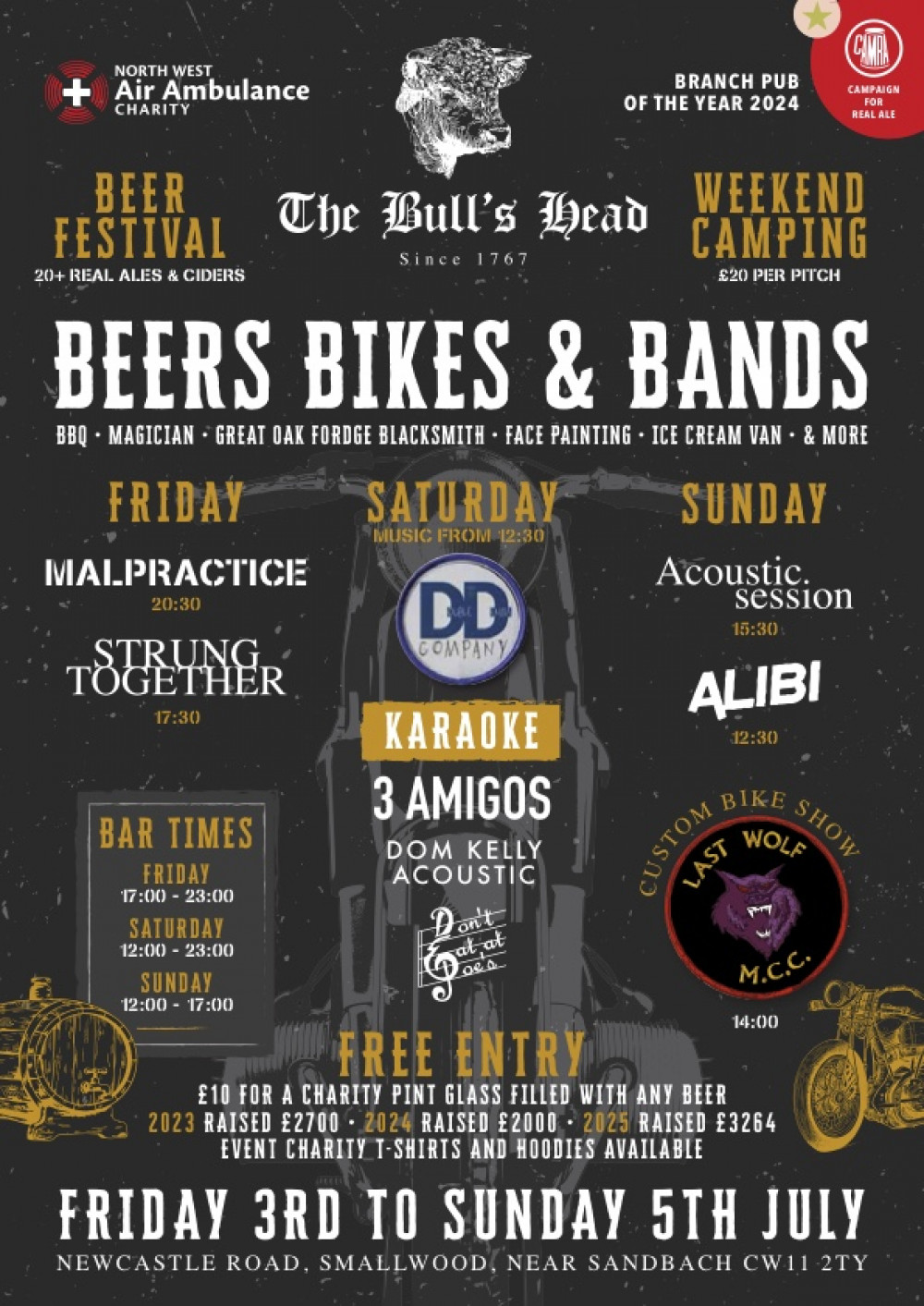 Beer,Bikes & Bands 2026 Charity Beer Festival 