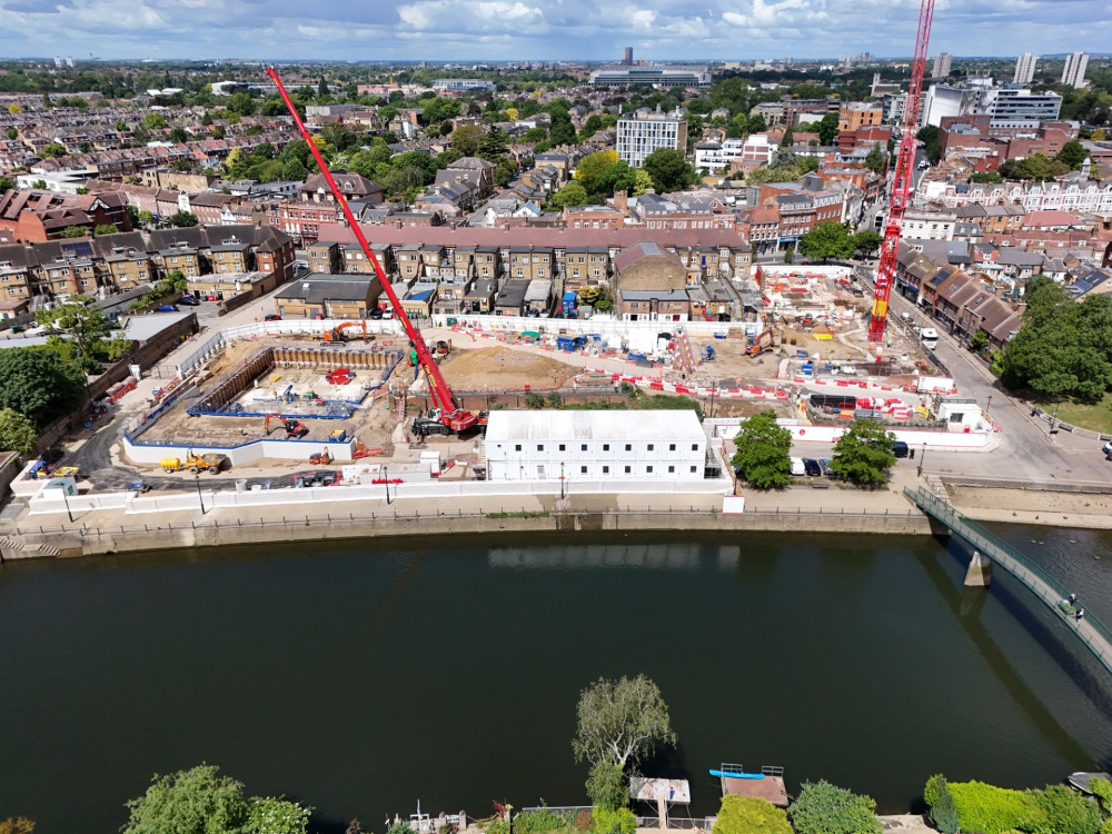 A new phase of construction is now underway at Twickenham Riverside (Credit: Richmond Council)