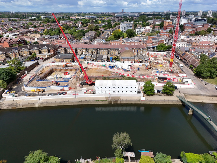 A new phase of construction is now underway at Twickenham Riverside (Credit: Richmond Council)