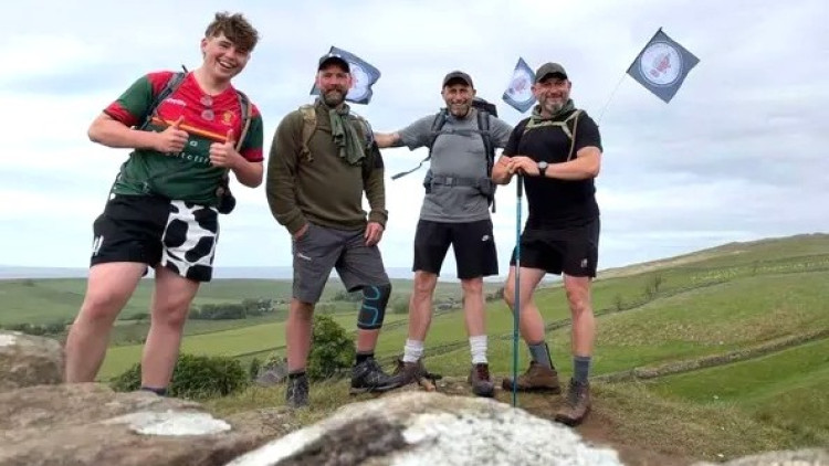 Luke walked the wall with a group of veterans (image via Dave Lovell)