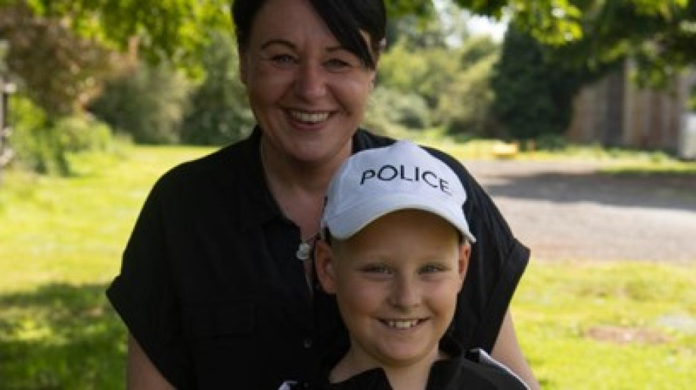 James travelled from Gatwick for the tour (image via Staffordshire Police)