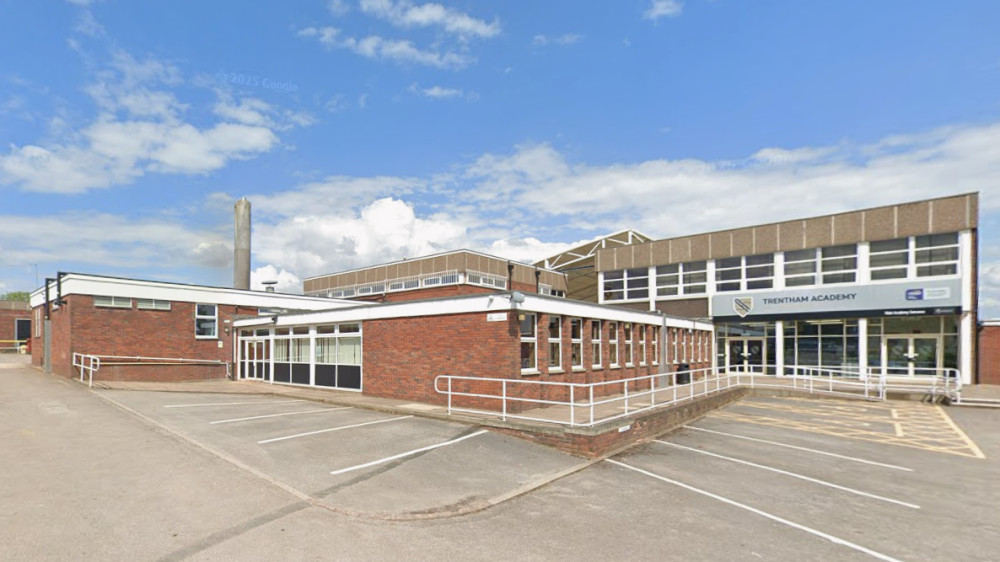 Inspectors found that teachers and pupils at Trentham Academy 'build warm, respectful relationships' (image via Google Street View) 