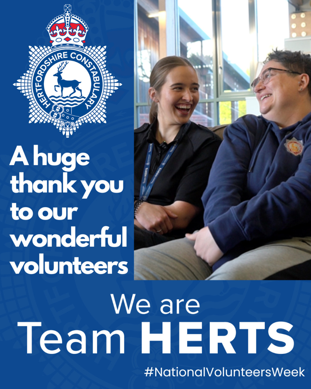 The force is encouraging residents interested in volunteering opportunities to get in touch 