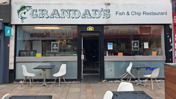Jackie, manager of Grandad’s Chippy on Princes Street in Stockport Town centre, speaks of rising running costs (Image - Ian Burke)