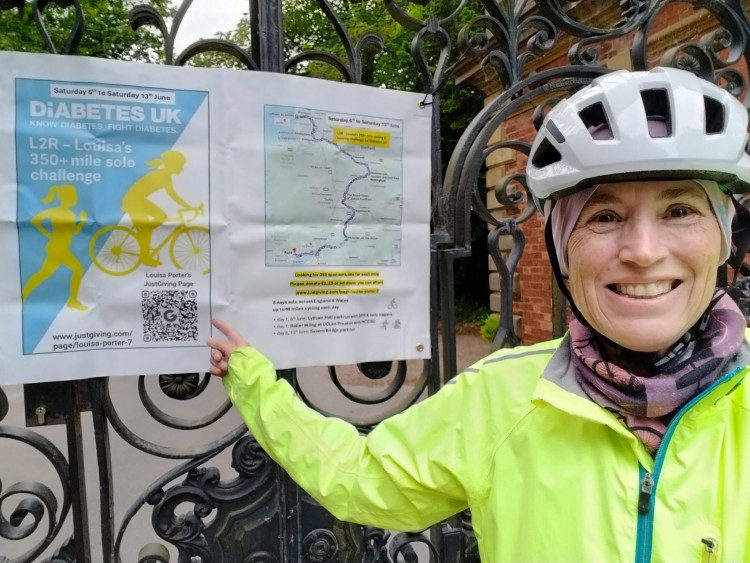 Louisa started her journey from lytham St Anne’s on Saturday 6 June (image supplied)