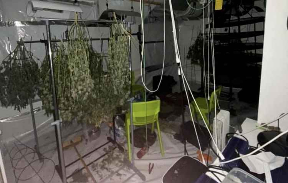 This is what police found inside the property. Photo: North West Leicestershire Police Facebook page