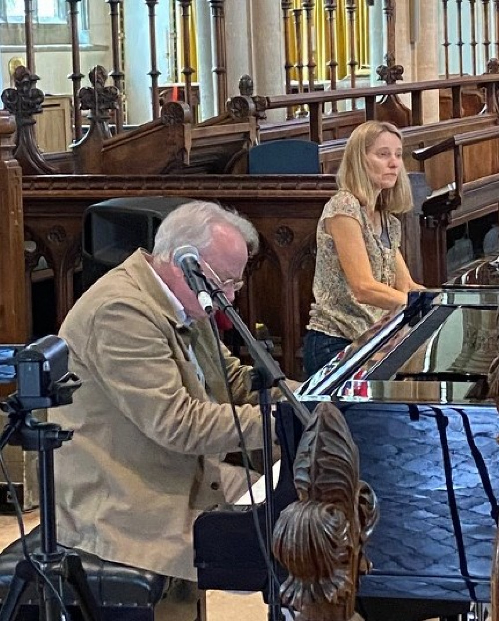 David Owen Norris with Anne Bolt in All Saints Oakham (Photo: supplied)