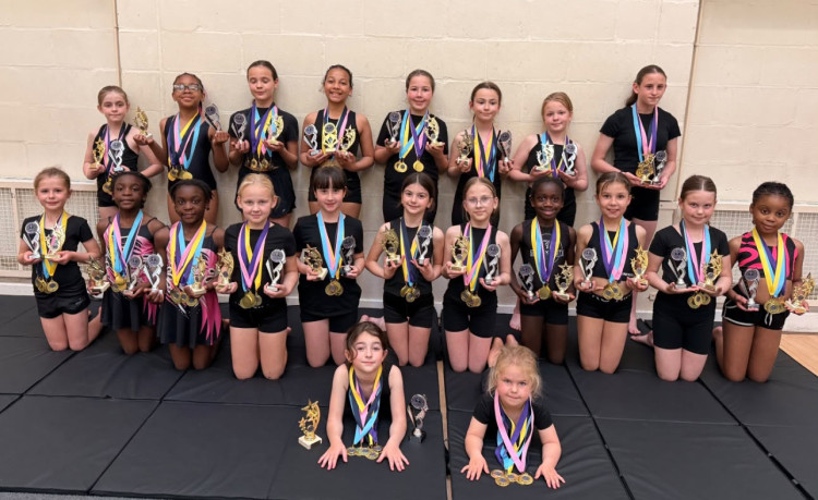 Young members of Essex Elite Gymnastics Club