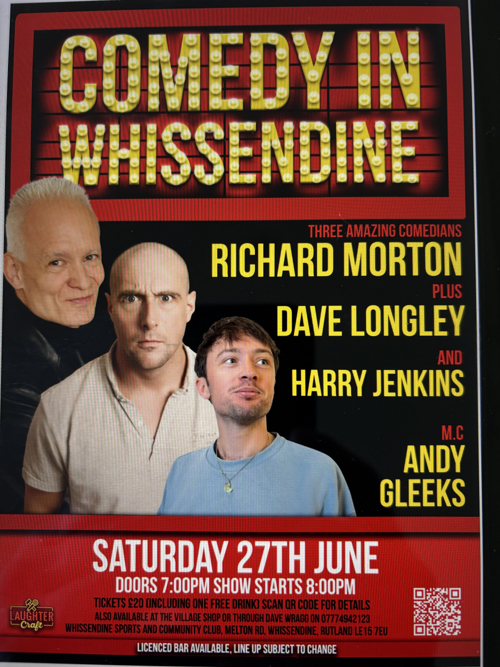 Comedy Night at Whissendine Sports Club