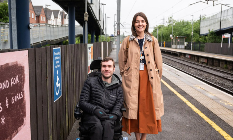Disability activist Cameron Wood with WMR director of customer experience, Sophie Morris (image via WMR)