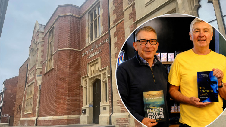 Authors Clive Simpson (left) and Brendan Nugent will be appearing at Stockport Masonic Guildhall for the Enchanted Fictionary Fair on Sunday 28 June (Images - main: Nub News / inset: Cliftop Publishing)