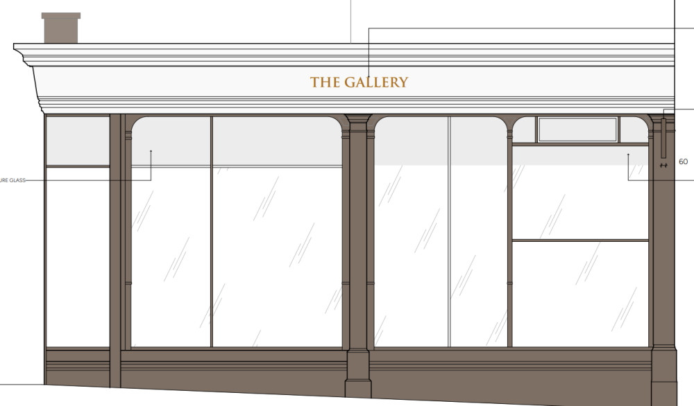 An artist impression of the rejected plans by Antony Roberts Estate Agents at 5A Dome Buildings, The Square (credit: Planning application).