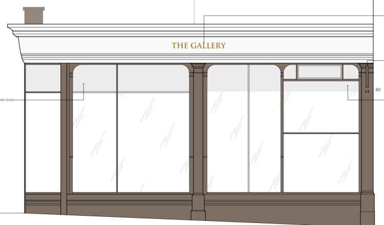 An artist impression of the rejected plans by Antony Roberts Estate Agents at 5A Dome Buildings, The Square (credit: Planning application).