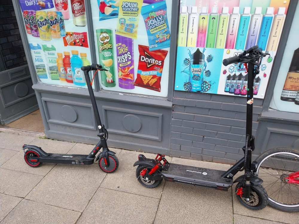 The e-scooters were retrieved by the riders' parents (Credit: Cheshire Police)