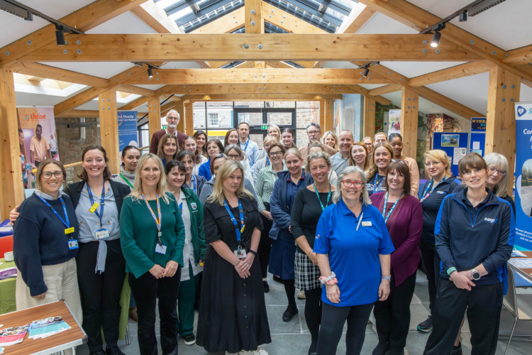 Staff and partners from across Somerset at the Glastonbury Health and Wellbeing Community Event, held at St Dunstan’s House Community Health and Wellbeing Centre