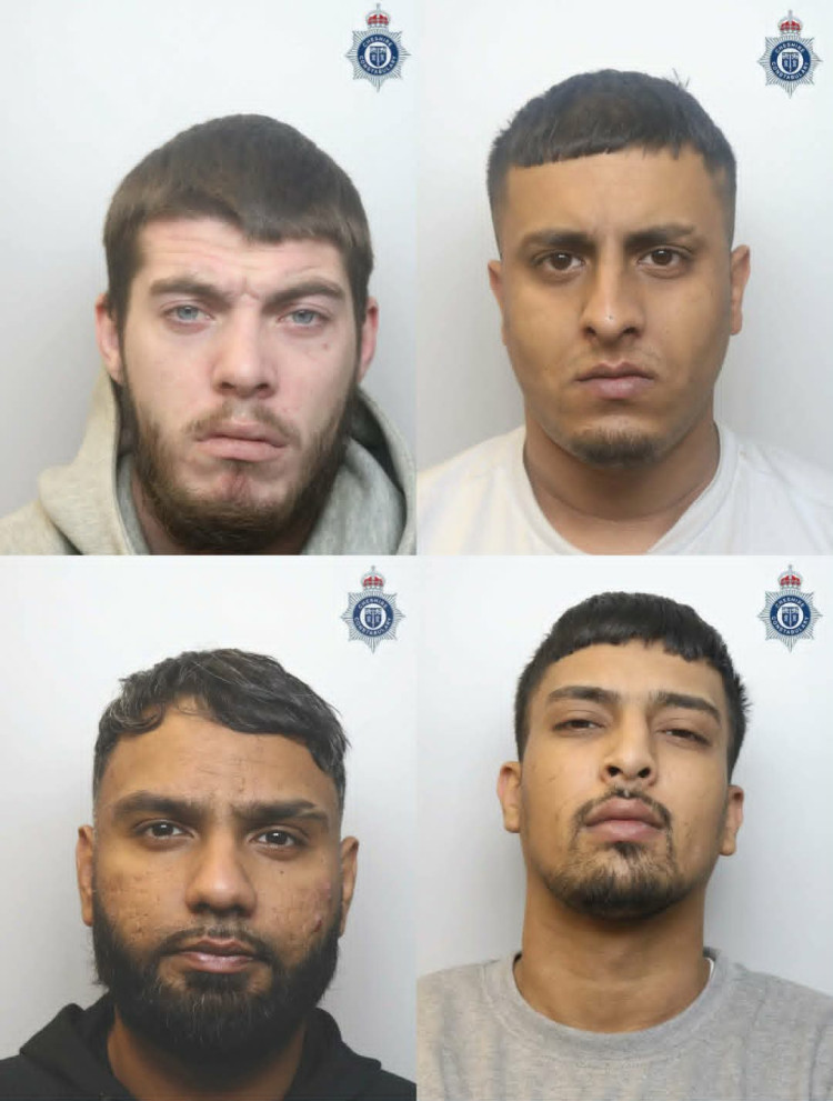 Kian Brisban-Drawles, 25, Asad Ali, 24, Mohammed Haroon, 29 and Hasan Ali, 26, have all been jailed (Photo: Cheshire Police).