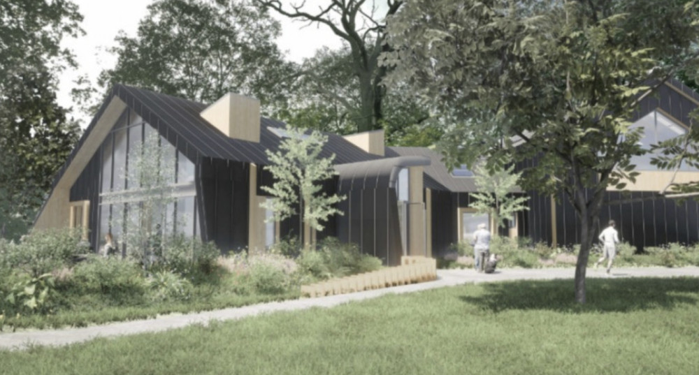 A CGI of the new community centre (image via Priory Pools Community Centre)