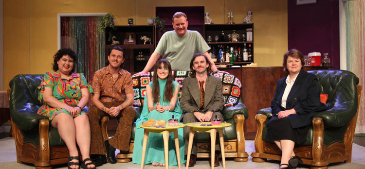 The cast of Abigail's Party with director George Andelon.