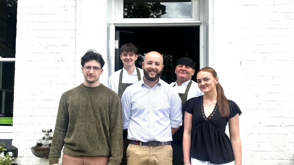 Josh Hallam, Harry Carman, Charlie Holden, Dave Gater and Abbie Whittingham from The Swan Marbury (Photo: Supplied).