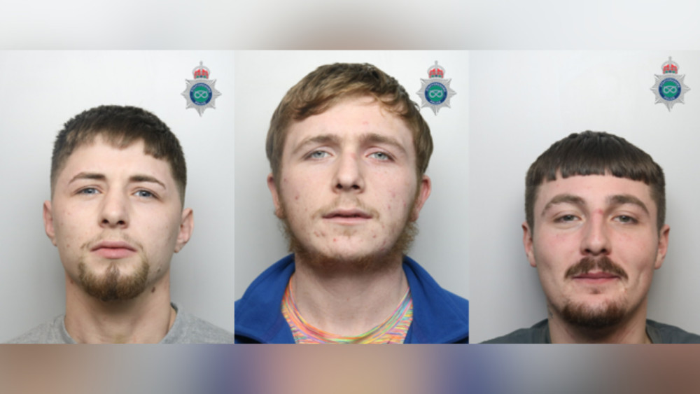Left to right: Korben Aubrey, Caoimhin Martin and Ethan Sullivan (image via Staffordshire Police)