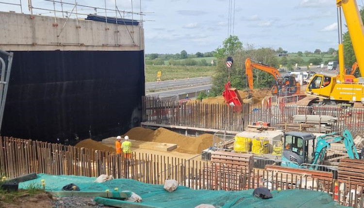 The latest view of the A46 Stoneleigh Junction works (image via Warwickshire County Council)