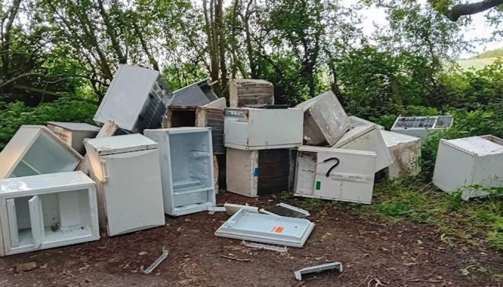 A fly-tip has been reported at Black Spinney in Stoneleigh (image via WDC)