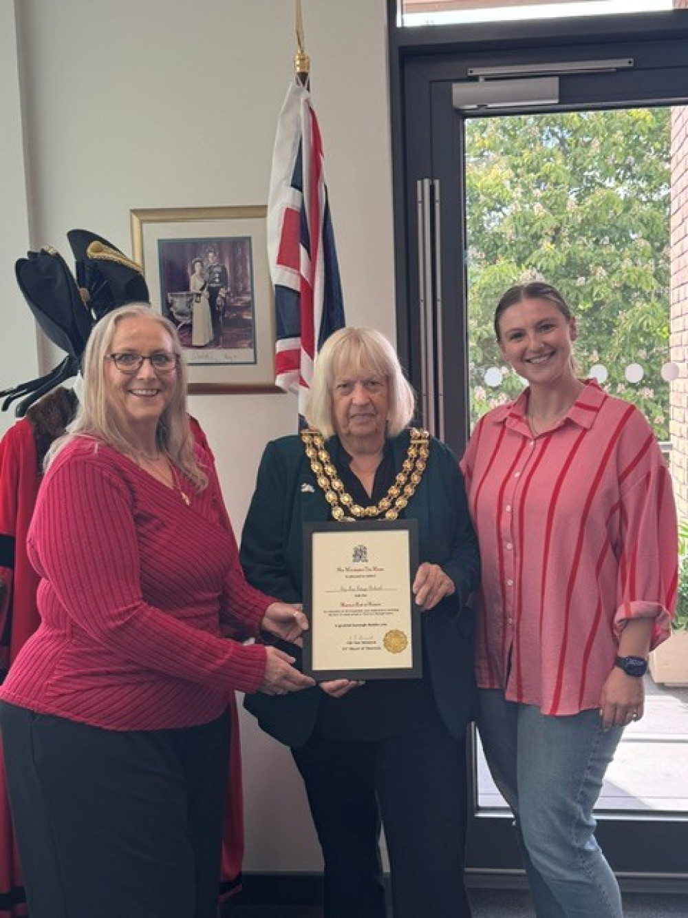 Tip Toe being enrolled in the Mayoral Roll of Honour last month.