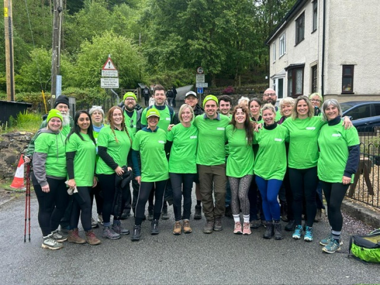 22 volunteers from Samaritans Hitchin Branch begin to climb Snowdon
