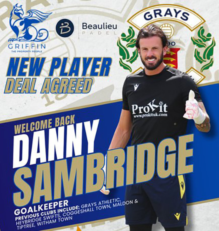 Danny Sambridge has rejoined Grays Athletic. 