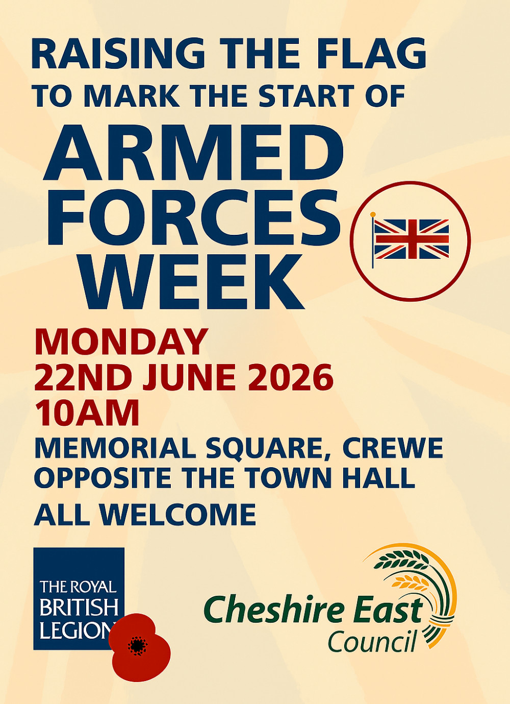 Flag raising event Crewe 