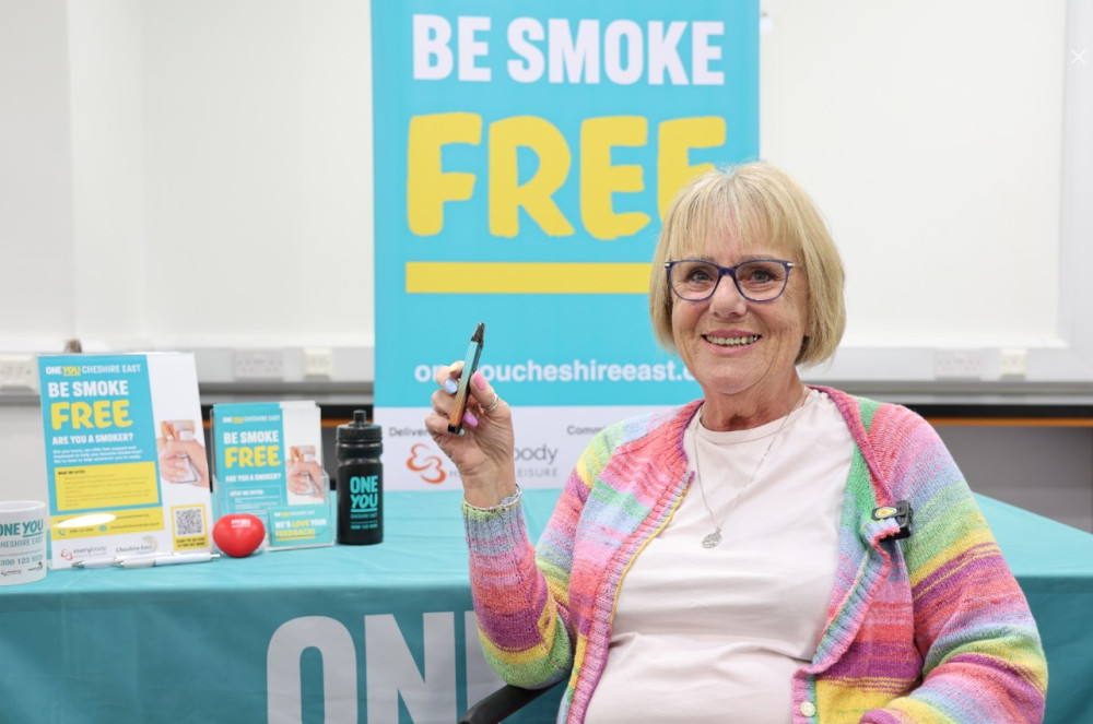 Cathy Wareing, a former heavy smoker for 50 years, is now smoke free and seeing all the benefits (Credit: Everybody Health & Leisure)