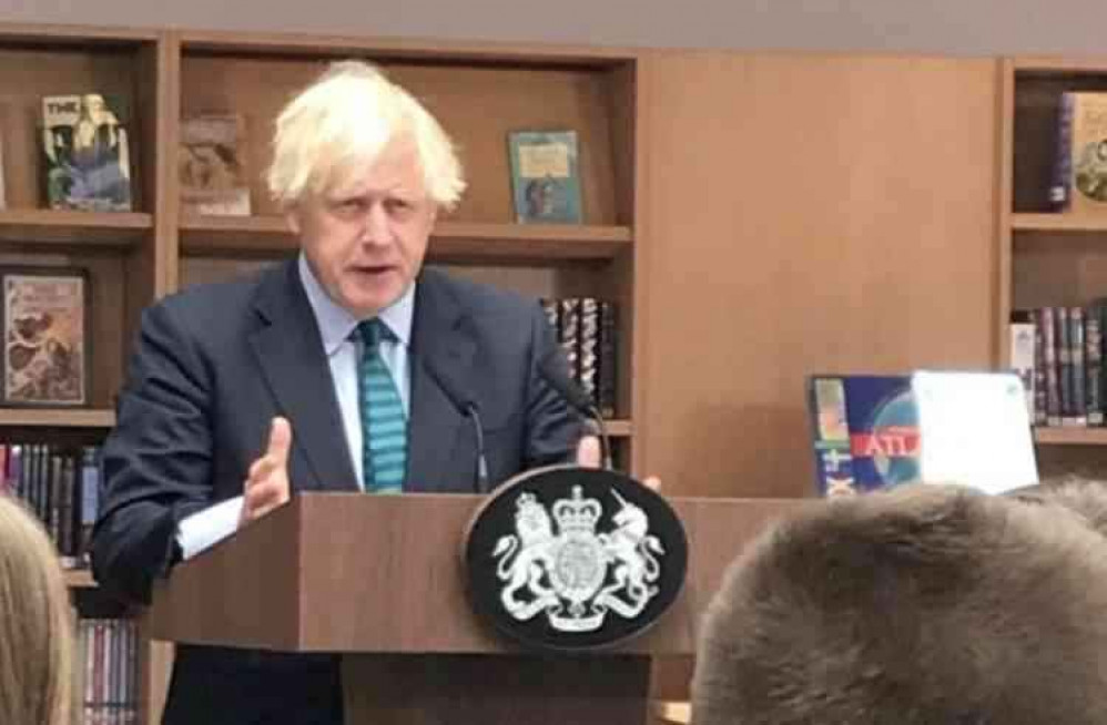 Prime Minister Boris Johnson spoke to Castle Rock Students last year. Photo: Andrew Bridgen MP