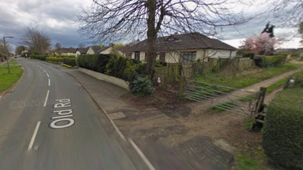 The land west of Old Road, Barlaston, is within the North Staffordshire Green Belt (image via Google Street View)