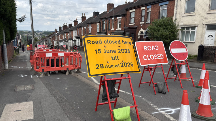 The works on Ford Green Road are expected to last 12 weeks (image via Nub News) 