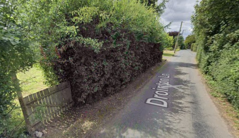 The street where the home would be located (image via Google Maps)