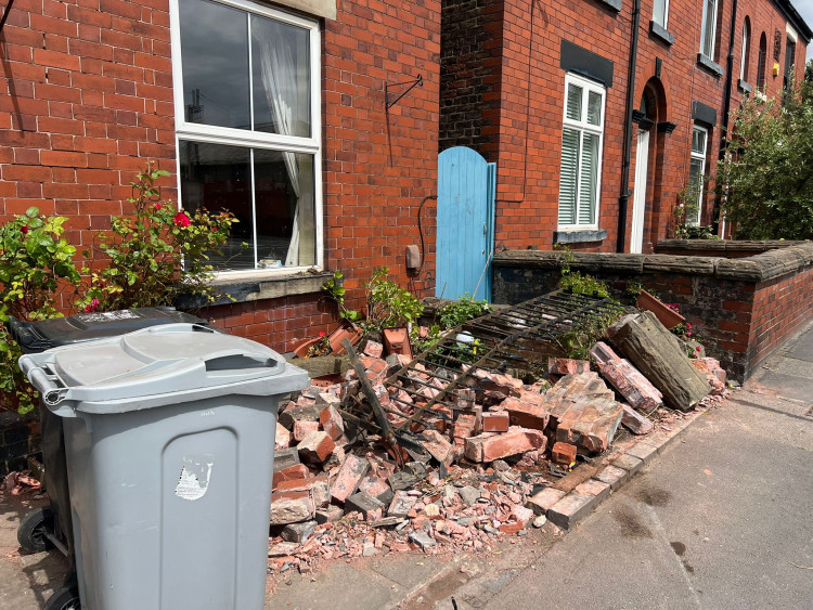 Aftermath of the crash on Buxton Road (Credit: Supplied)