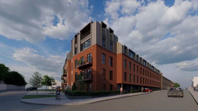 An image of how the proposed new apartment building on College Road could look (Image via planning application)
