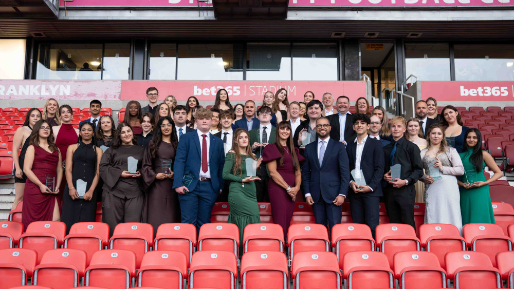 Newcastle College hosted their annual awards ceremony at bet365 Stadium (image via NSCG)
