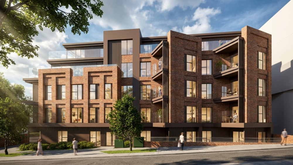The proposed apartment building would contain 19 homes across five storeys (Image via: Planning documents)